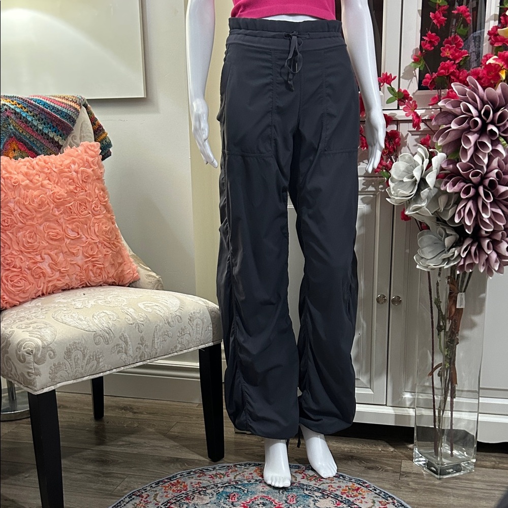 lululemon athletica Grey cargo  Wide-Leg pants with Drawstring in size 14